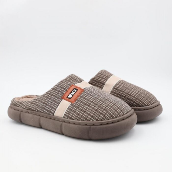 ⁦حفاية شتوية للرجال لون بني وبيج⁩ - الصورة ⁦2⁩