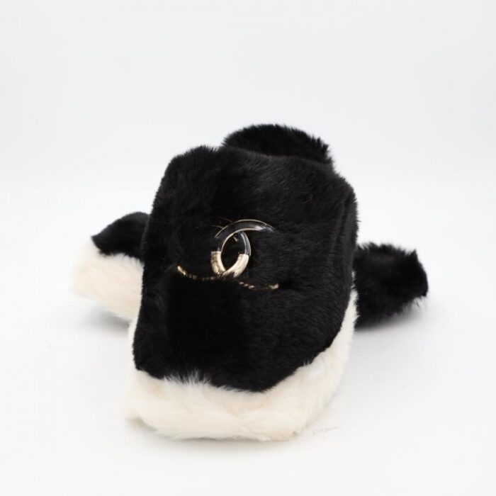 ⁦حفاية شتوية للنساء لون أسود وأبيض من الأسفل⁩ - الصورة ⁦6⁩