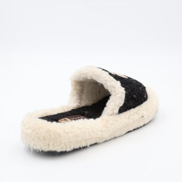 ⁦حفاية شتوية للنساء لون أسود وسكري مفتوحة من الأمام⁩ - الصورة ⁦5⁩