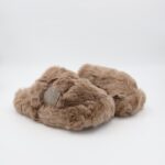 حفاية شتوية للنساء لون كاكي مع أحجار زركون