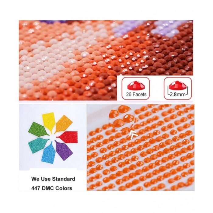 ⁦لوحة تزيين الألماس DIY D5 بتصميم 4 قطط مقاس 33*27 سم⁩ - الصورة ⁦5⁩