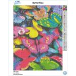 ⁦لوحة تزيين الألماس DIY D5 بتصميم فراشات مقاس 40*30 سم⁩ - الصورة ⁦5⁩