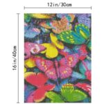 ⁦لوحة تزيين الألماس DIY D5 بتصميم فراشات مقاس 40*30 سم⁩ - الصورة ⁦7⁩