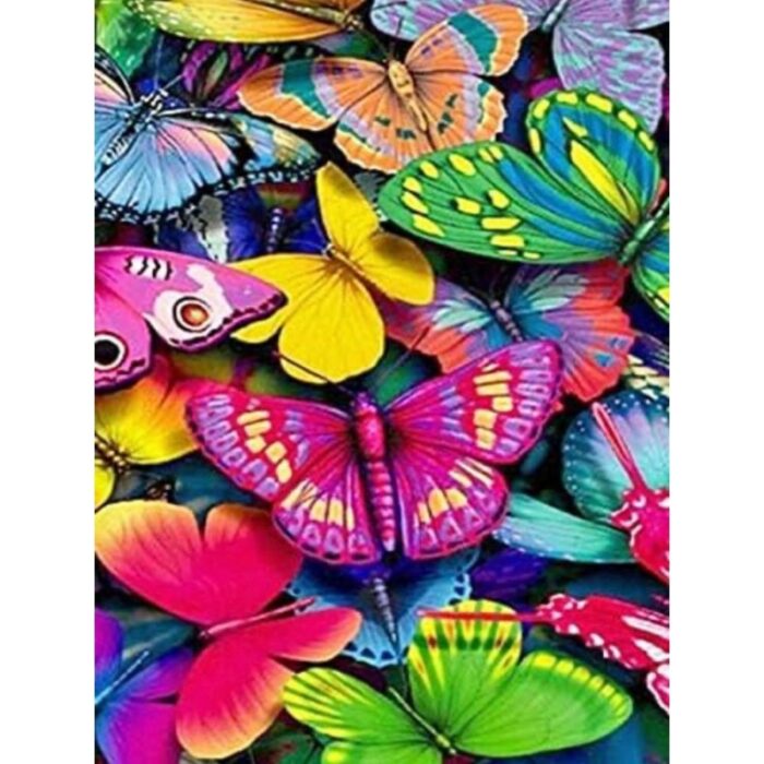 ⁦لوحة تزيين الألماس DIY D5 بتصميم فراشات مقاس 40*30 سم⁩ - الصورة ⁦8⁩