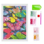 ⁦لوحة تزيين الألماس DIY D5 بتصميم فراشات مقاس 40*30 سم⁩ - الصورة ⁦9⁩