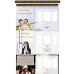 ⁦مرآة مكياج بإضاءة LED مع زاوية قابلة للتعديل وأدراج تخزين لون زهري⁩ - الصورة ⁦2⁩