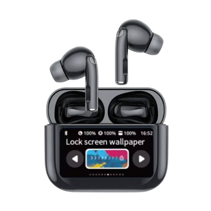 ⁦ايربود سماعة ذكية جلدة مع شاشة باللمس A9 pro⁩ - الصورة ⁦3⁩