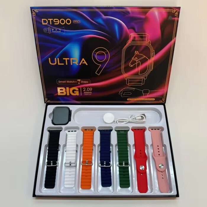 103376199_67dca1aaaf25f ساعة ذكية DT900 الترا 9 مع 7 أحزمة - الصورة 1