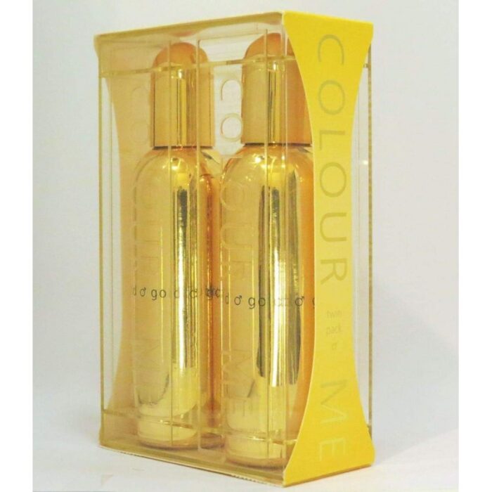 ⁦مجموعة عطر جولد  كلر مي للرجال (طقم من قطعتين) من ميلتون لويد 2* 90 مل - Colour Me Gold Yellow EDT By Milton Lloyd For Men 2X90ML⁩ - الصورة ⁦2⁩