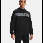 جاكيت أندر آرمر سبورت ستايل ويندبريكر ضد الماء للرجال لون أسود- Under Armour Men's Sportstyle Windbreaker Jacket