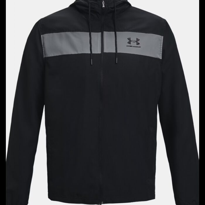 ⁦جاكيت أندر آرمر سبورت ستايل ويندبريكر ضد الماء للرجال لون أسود- Under Armour Men's Sportstyle Windbreaker Jacket⁩ - الصورة ⁦3⁩