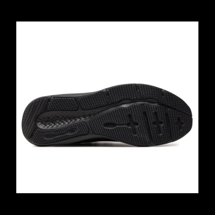 ⁦Under Armour Men's Charged Pursuit 3 Big Logo Shoes - حذاء أندر آرمر تشارجد بيرسيت 3 بيج لوجو للرجال لون أسود ونعل أبيض⁩ - الصورة ⁦4⁩