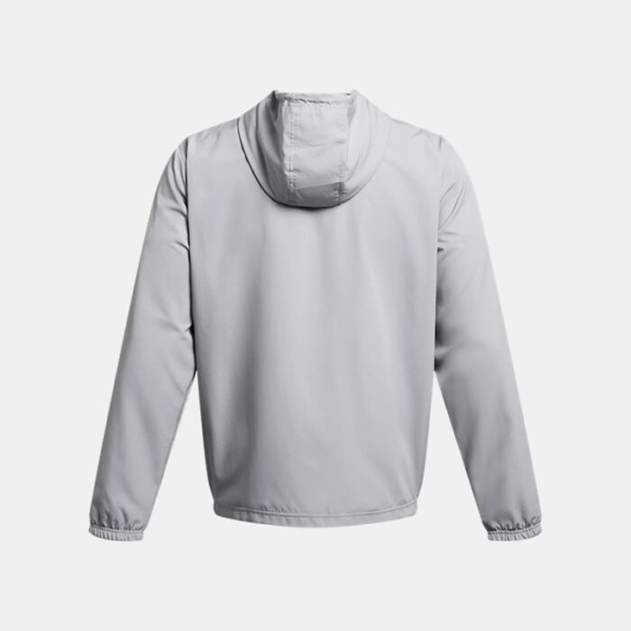 ⁦جاكيت أندر آرمر سبورت ستايل ويندبريكر ضد الماء للرجال لون رمادي فاتح- Under Armour Men's Sportstyle Windbreaker Jacket⁩ - الصورة ⁦4⁩