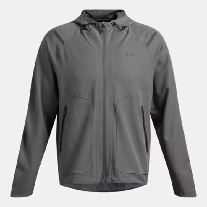 ⁦Under Armour Men's Unstoppable Jacket-جاكيت اندر ارمور أنستوببل ليفت تشيست للرجال لون رمادي⁩ - الصورة ⁦5⁩