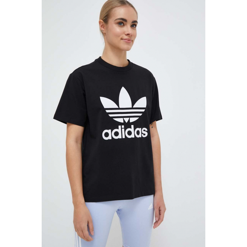 103376296_67dca2ce92b2c adidas Women's Adicolor Classics Trefoil Tee - Black - الصورة 1