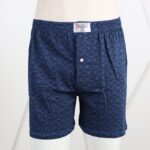 بوكسر بتصميم زر للرجال لون أزرق غامق