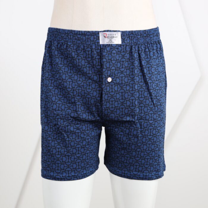 ⁦بوكسر بتصميم زر للرجال لون أزرق غامق⁩ - الصورة ⁦2⁩