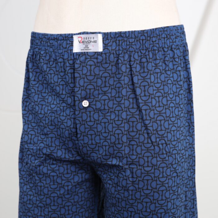 ⁦بوكسر بتصميم زر للرجال لون أزرق غامق⁩ - الصورة ⁦3⁩