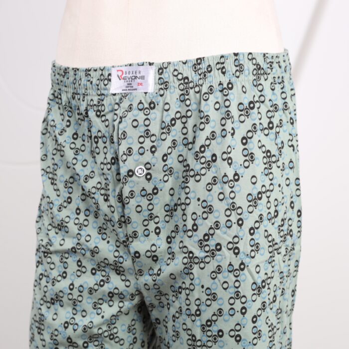 ⁦بوكسر بتصميم زر للرجال لون أخضر فاتح⁩ - الصورة ⁦2⁩