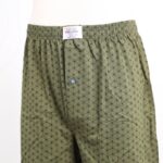 ⁦بوكسر بتصميم زر للرجال لون زيتي⁩ - الصورة ⁦2⁩