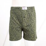 ⁦بوكسر بتصميم زر للرجال لون زيتي⁩ - الصورة ⁦2⁩