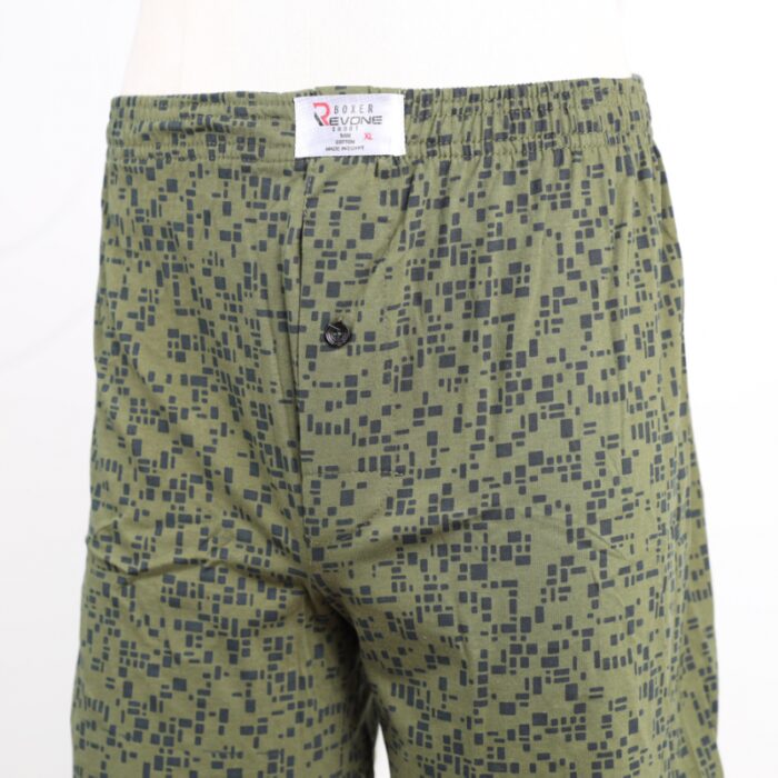 ⁦بوكسر بتصميم زر للرجال لون زيتي⁩ - الصورة ⁦3⁩