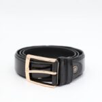 ⁦سير جلد طبيعي رسمي للرجال لون أسود⁩ - الصورة ⁦2⁩