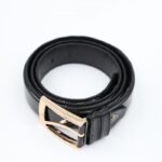 ⁦سير جلد طبيعي رسمي للرجال لون أسود⁩ - الصورة ⁦3⁩