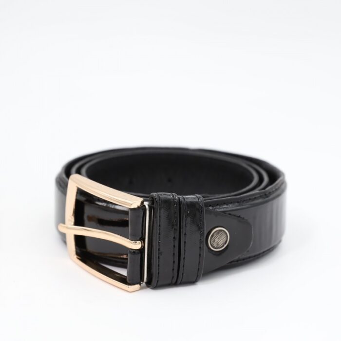 ⁦سير جلد طبيعي رسمي للرجال لون أسود⁩ - الصورة ⁦4⁩