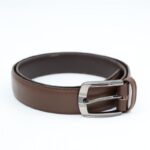 ⁦سير جلد طبيعي رسمي بتصميم ابزيم للرجال لون أسود⁩ - الصورة ⁦3⁩