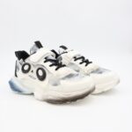 بوت رياضي بناتي للأطفال لون أبيض وأسود