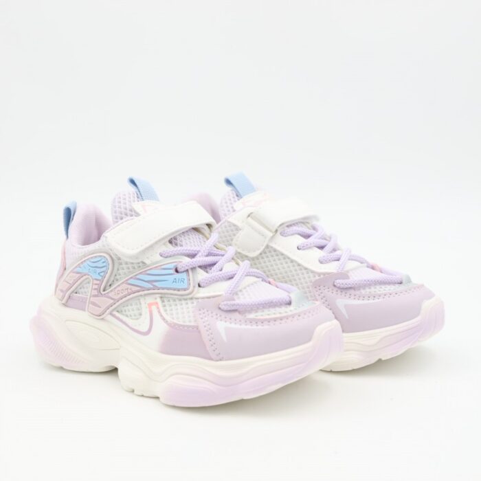 103376427_67dca4037d5dc بوت رياضي للأطفال لون بنفسجي وأبيض - الصورة 1