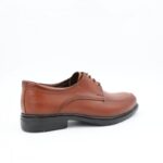 ⁦حذاء رسمي برباط للرجال جلد طبيعي لون عسلي ونعل أسود من I Can⁩ - الصورة ⁦4⁩