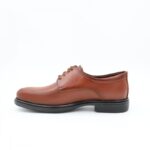 ⁦حذاء رسمي برباط للرجال جلد طبيعي لون عسلي ونعل أسود من I Can⁩ - الصورة ⁦5⁩