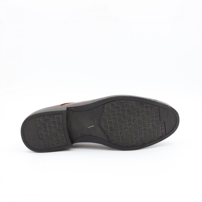 ⁦حذاء رسمي برباط للرجال جلد طبيعي لون عسلي ونعل أسود من I Can⁩ - الصورة ⁦6⁩