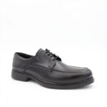 ⁦حذاء رسمي برباط للرجال جلد طبيعي لون أسود ونعل أسود من I Can⁩ - الصورة ⁦2⁩