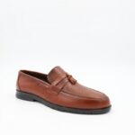 ⁦حذاء رسمي  للرجال جلد طبيعي لون عسلي ونعل أسود من I Can⁩ - الصورة ⁦2⁩