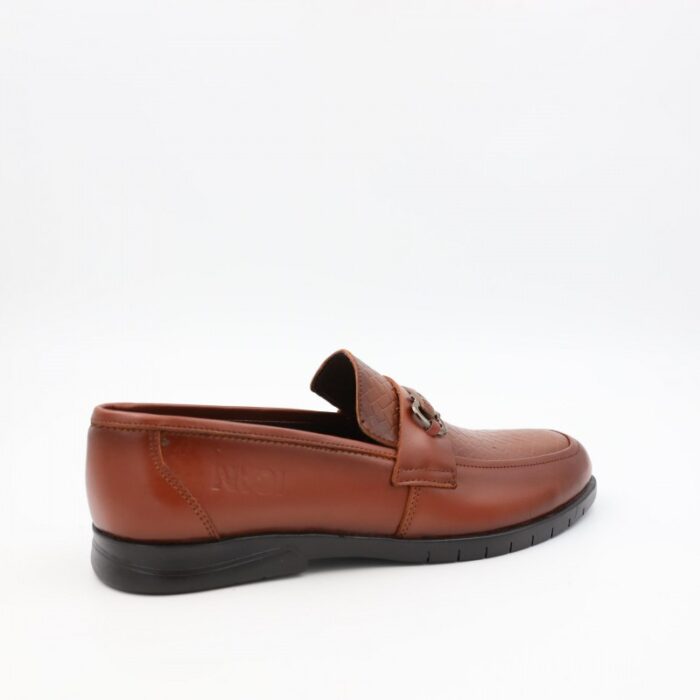 ⁦حذاء رسمي  للرجال جلد طبيعي لون عسلي  ونعل أسود من I Can⁩ - الصورة ⁦5⁩