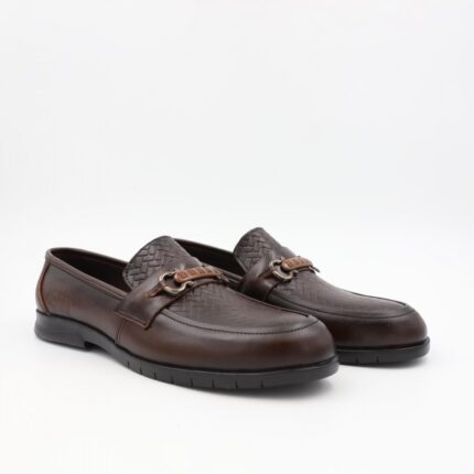 حذاء رسمي  للرجال جلد طبيعي لون بني  ونعل أسود من I Can