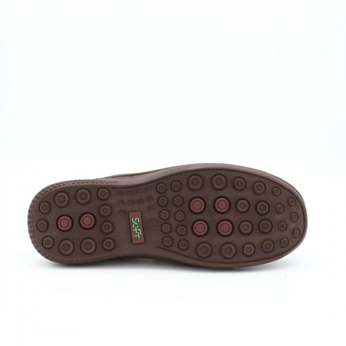 ⁦حذاء كاجوال للرجال جلد طبيعي لون عسلي ونعل أسود من I Can⁩ - الصورة ⁦7⁩