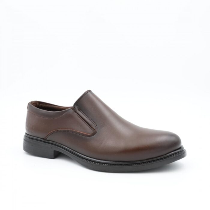 ⁦حذاء رسمي للرجال جلد طبيعي لون بني ونعل أسود من I Can⁩ - الصورة ⁦2⁩