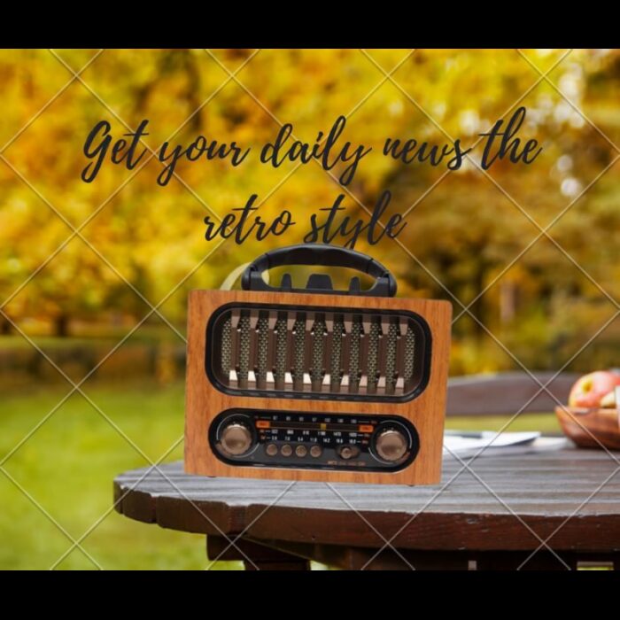 ⁦Radio retro reincarcabil, AM/FM/SW, Bluetooth, DC 5V- راديو كلاسيك يعمل بالشحن⁩ - الصورة ⁦2⁩