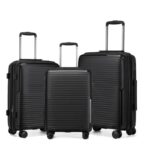 طقم حقائب سفر (3 قطع) بعدة أحجام لون اسود
