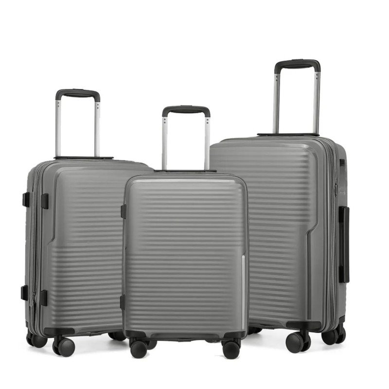 ⁦طقم حقائب سفر (3 قطع) بعدة أحجام لون سكني⁩ - الصورة ⁦1⁩