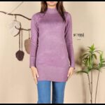 بلوزة جولف للنساء لون نهدي وبنفسجي