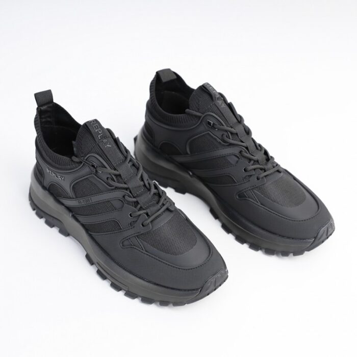 ⁦Replay Men's Stal 1 Shoes- Black⁩ - الصورة ⁦4⁩