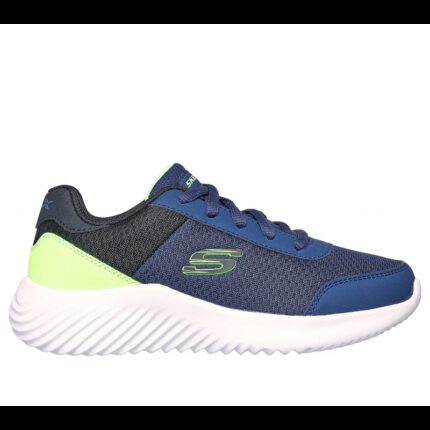Skechers Kid's Bounder Shoes -حذاء سكيتشرز باوندر للأطفال لون كحلي ونعل أبيض