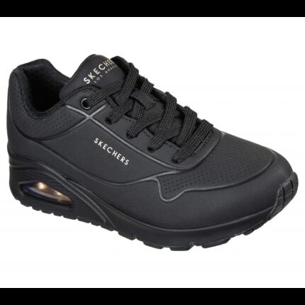Skechers Women's Uno - Stand On Air Wide Fit Shoes -حذاء سكيتشرز أونو ستاند اون اير وايد فيت للنساء لون أسود