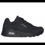 ⁦Skechers Women's Uno - Stand On Air Wide Fit Shoes -حذاء سكيتشرز أونو ستاند اون اير وايد فيت للنساء لون أسود⁩ - الصورة ⁦2⁩