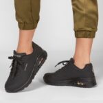 ⁦Skechers Women's Uno - Stand On Air Wide Fit Shoes -حذاء سكيتشرز أونو ستاند اون اير وايد فيت للنساء لون أسود⁩ - الصورة ⁦8⁩